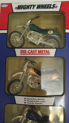 Mighty Wheels Die Cast Metal Motorcycle Toy 3 Bikes - Picture 6 of 6