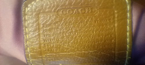 COACH - Vintage bunte Schultertasche / Handtasche Metallanhänger Unikat braun Leder T - Bild 11 von 13