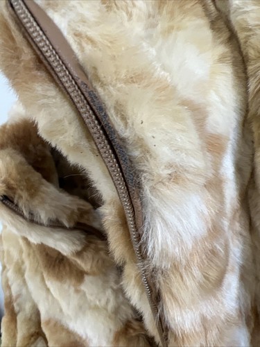 Donna Salyers Fabulous Furs Caramel Cream Color Fox Rabbit Faux Size XL READ - Picture 6 of 19