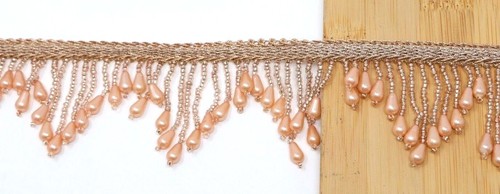 FCL 2 inkl. 1 x Yard Gold Perlen Fransen Braut Sari Quaste genäht Borte Vorhang Spitze - Bild 31 von 99