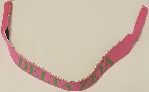 DELTA ZETA Croakies Sunglasses Holders Strap Greek Beach for Sun Glasses - Picture 2 of 2