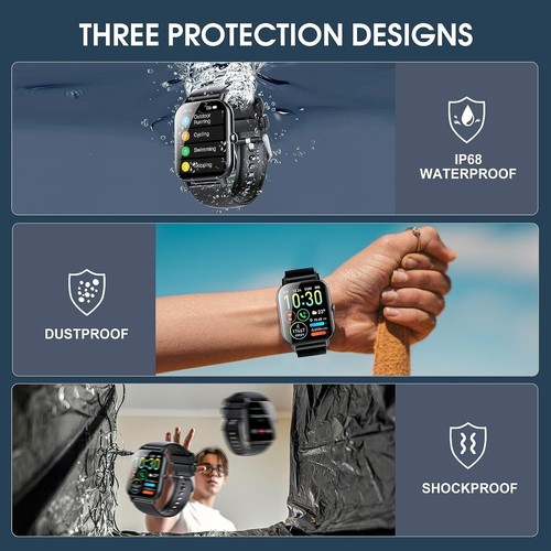 Orologio intelligente da donna uomo per iPhone Apple Samsung Android e Bluetooth - Foto 5 di 8
