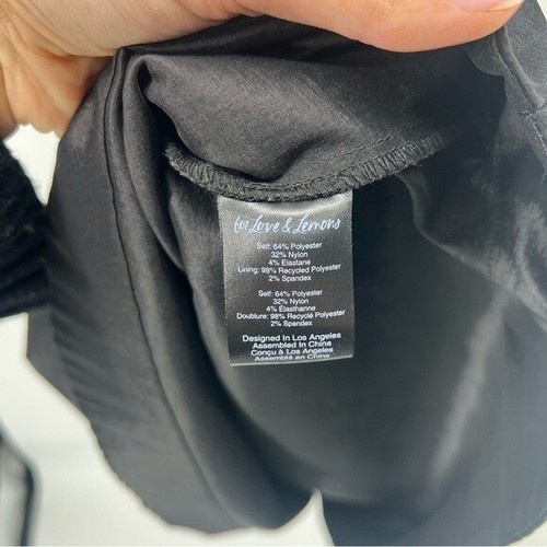 For Love & Lemons Doris Black Sweetheart Neckline Lace Formal Midi Dress Medium - Picture 15 of 15