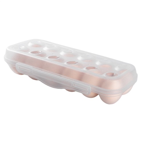 Egg Holder Boxes Tray Storage Box Eggs Refrigerator Container Plastic Case - Foto 12 di 13