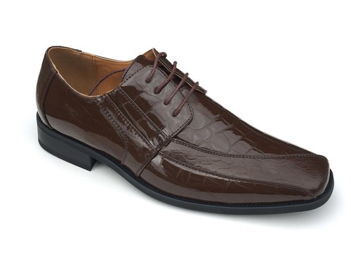 Men's Oxfords Faux Leather Croco Embossed Dress Shoes A5733 Size 8.5 - 16 - Picture 6 of 16