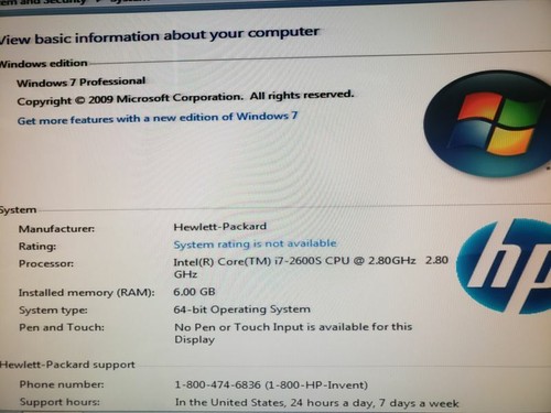Hp Pavilion Slimline i7 2600S 2.80GHz 6GB RAM 1TB HDD - Picture 4 of 6