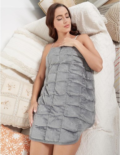 Weighted Lap Blanket 3 Lbs for Adults, Breathable and Soothing Small Weighted Bl - Bild 2 von 15