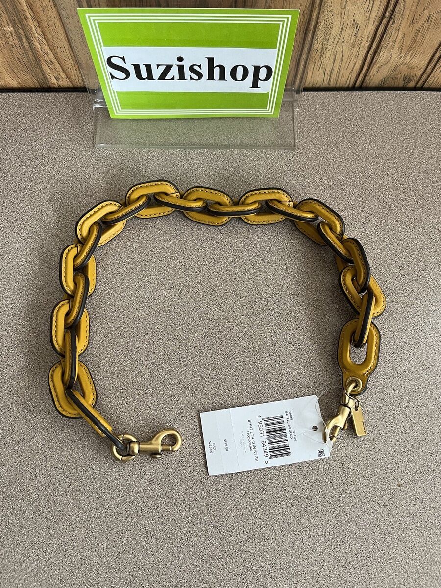 COACH LEATHER CHAIN STRAP