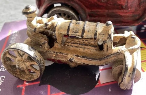 Antique Cast Iron Toy Cars, Vintage Steam Roller - Picture 7 of 9