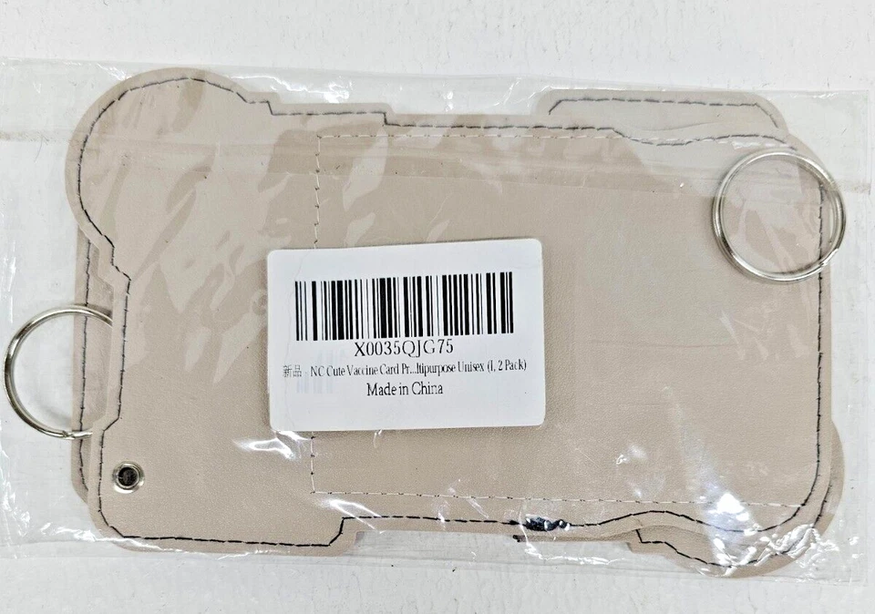 Paquete de 2 protectores de tarjetas lindos de 4,25 X 6,5 pulgadas, soporte de identificación de cuero sintético de dibujos animados Foto 2 de 4