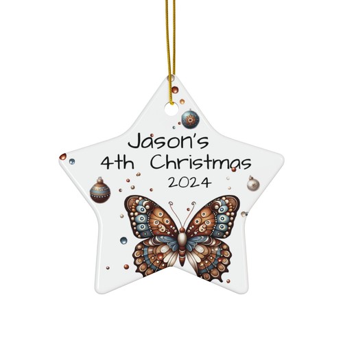 Primeros adornos de Navidad - Elegantes recuerdos de cerámica - 4 formas, regalo de vacaciones - Imagen 9 de 13