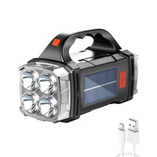 Camping Solar Tent Light Rechargeable LED Flashlight Power Torch Lantern Lamp