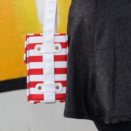 Kameratasche Koffertasche AHOI ANKER rot weiss gestreifte Tasche Umhängetasche - Picture 7 of 9