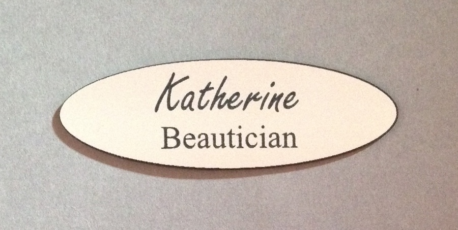 Personal or business, personalised name badges, Magnetic, pin, clip, acrylic