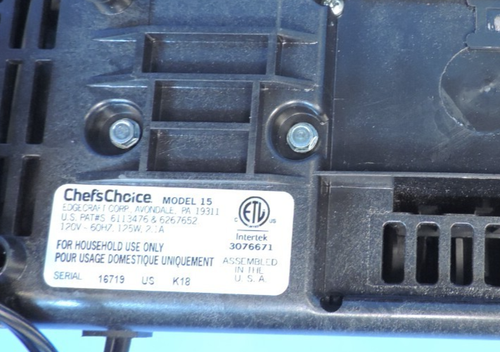 CHEF'S CHOICE diamond hone TRIZOR EDGE XV KNIFE SHARPENER (XLNT!) MODEL 15 - Picture 3 of 4
