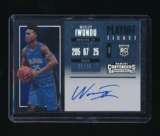 WES IWUNDU 2017-18 PANINI CONTENDERS PLAYOFF TICKET RC AUTO #/35 *ORLANDO MAGIC*