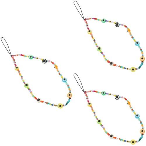 3 Count Devil's Chain Cell Phone Charm Cute Wrist Strap