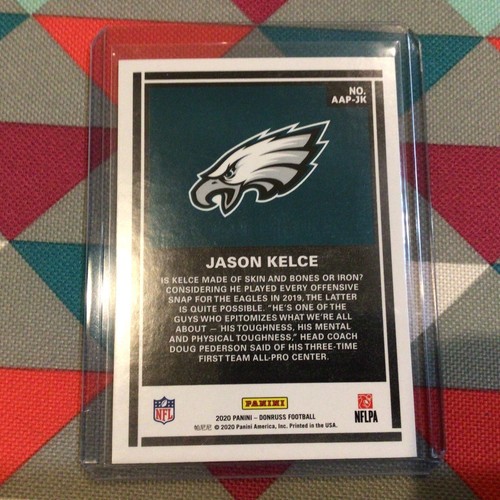 2020 Panini Donruss Action All-Pros Jason Kelce #AAP-JK Eagles Legend - Picture 2 of 2
