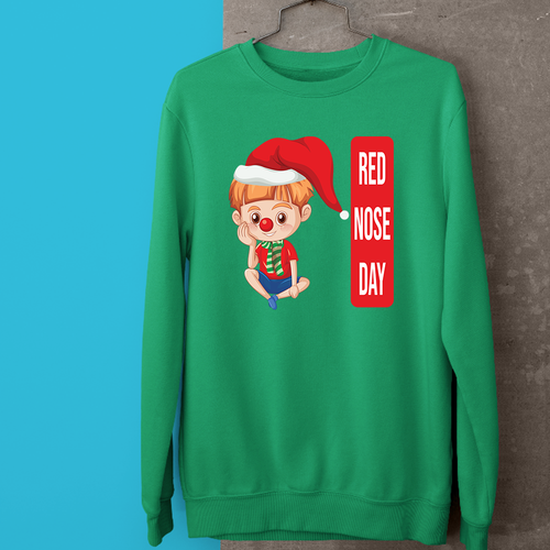 Red Nose Day Sweatshirt Cartoon Boys Girls Kids Funny Event Charity Gifts Top - Picture 2 of 24
