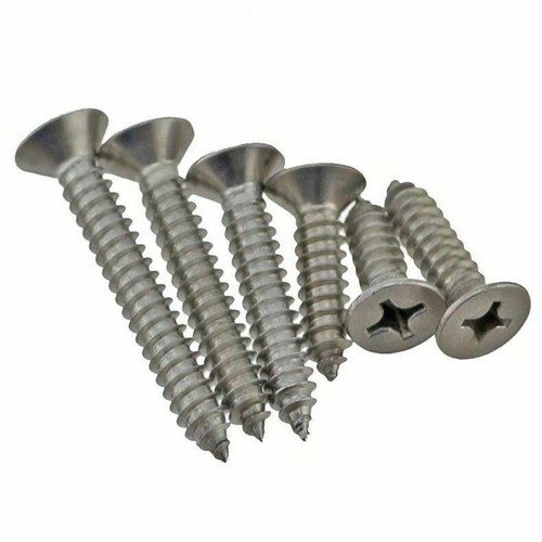 20X M2.2 M2.6 M3 Flat Head Phillips Self Tapping Wood Screw 304 Stainless Steel - Picture 2 of 4