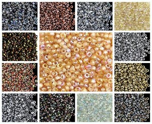 CHOOSE-COLOR-10g-11-0-2mm-Etched-Seed-Beads-Czech-Glass