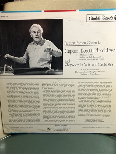 Captain Horatio Hornblower Robert Farnon RPO Reference Recordings 47 2LPs Sealed - Picture 2 of 10