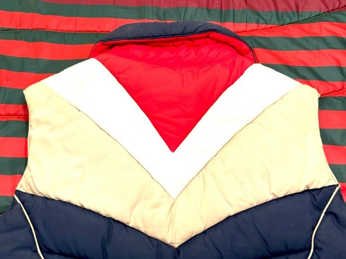 VINTAGE RARE 70s 80s Mountain Goat by White Stag Puffer Down Vest Mens S Blue - Picture 10 of 11