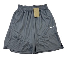 Men's Nike Dri-Fit Basketball Shorts Size S Gray Drawstring 8 Inseam NWT