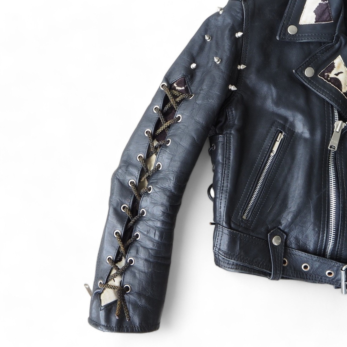 UMR Vintage Y2K Grunge Punk Spiked / Studded Biker Leather Jacket Women's M UMR Vintage Y2K Grunge Punk Spiked / Studded Biker Leather Jacket Women's M