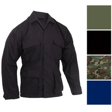 Rothco Tactical Ripstop BDU Shirt Military Fatigue Coat 4-Pocket Summer Weight