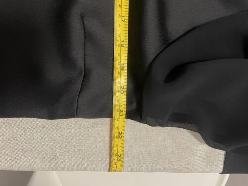 New RIVER ISLAND Black Blouse 16 Silky Polyester Pussy Bow Sheer Sleeve 14 - Picture 8 of 9