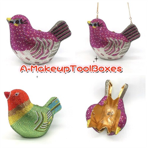 Clutch Minaudiere Kristall Vogelform Party Abend Hochzeit Braut C6 - Bild 1 von 12