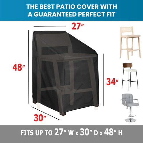 Waterproof Chair Cover High Back Outdoor Patio Garden Furniture Storage Covers - Picture 14 of 42