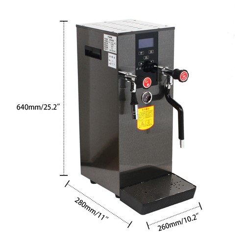 2500W 12L Commercial Steam Water Boiling Machine Espresso Coffee Milk Foam Maker - Picture 4 of 15