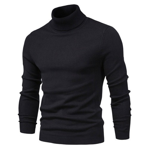 Turtleneck Thick Mens Sweaters Casual Turtle Neck Turtleneck Sweaters Men - Picture 8 of 22