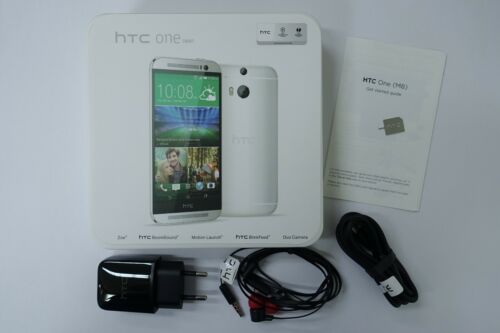 HTC ONE M8 imballaggio cuffie cuffie cavo dati USB alimentatore topazio rosso NUOVO - Foto 1 di 1