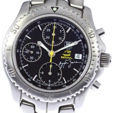●Tag Heuer Ct2115 Link Ayrton Senna Chronograph Automatic Winding Men'S 802370