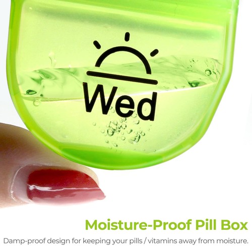 Pill Box 2 Times a Day, Weekly Pill Organizer AM PM Case to Hold Vitamin, Medici - Picture 9 of 9