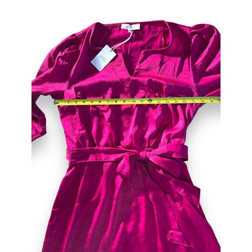 Neu mit Etikett Lucky Brand Maxi-Milkkleid lang Ballonärmel Satin mit geraffter Taille M - Bild 10 von 12