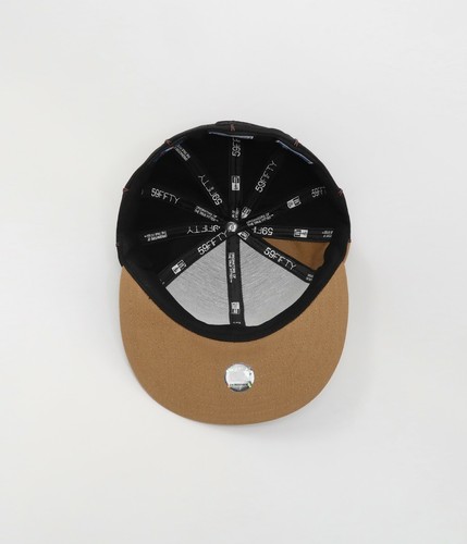 New Era 59Fifty Men Women Hat MLB New York Yankees Black Wheat Panel Fitted Cap - Picture 5 of 5