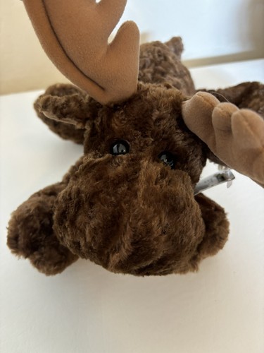 Nuevo Gund Brown Moose Windham #12014 azul bufanda a cuadros animal de peluche muy suave - Imagen 2 de 6