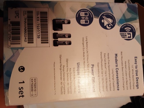 Panasonic Cordless Phone System Expandable Call Blocking 4 Handsets KX-TGD513 B - Zdjęcie 11 z 13