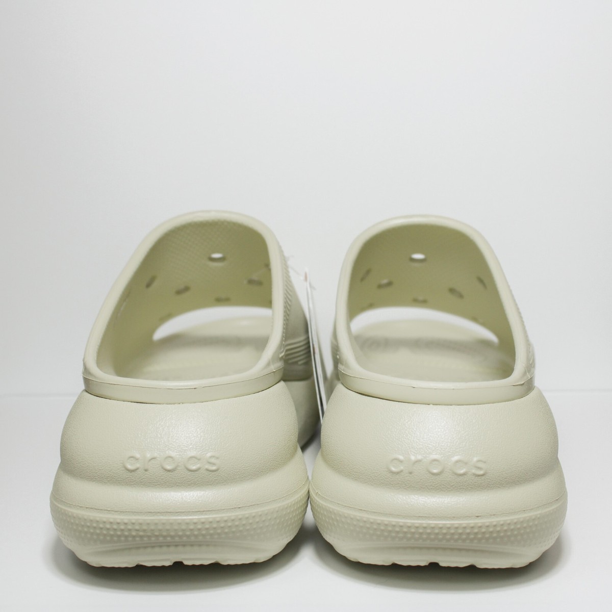 【u　7/1 】 Crocs Classic Crush Slide Bone (Cream/Beige) Women's 9, 10