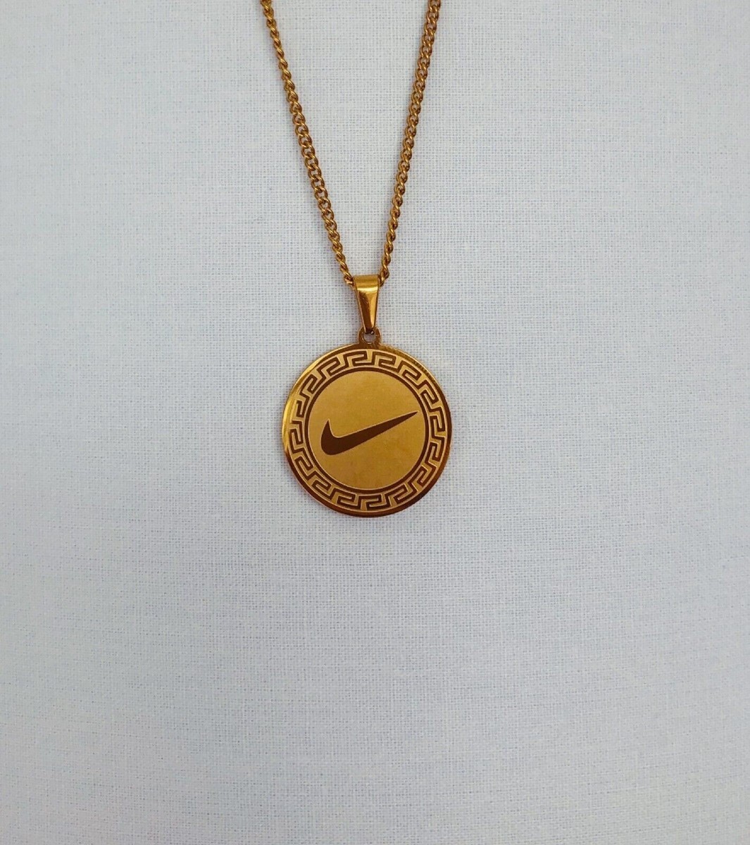 90s〜00s Nike Vintage Necklace NEW Nike GOLD NECKLACE Stainless Steel 20