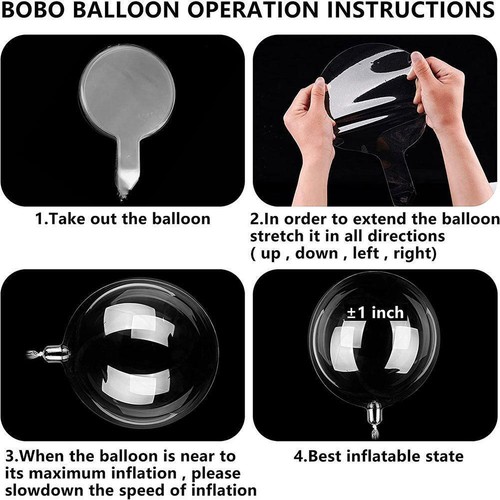 18" 24” 36" Clear BOBO Balloons Bubble Balloon Globos Balloon For All Occasions - Picture 3 of 6