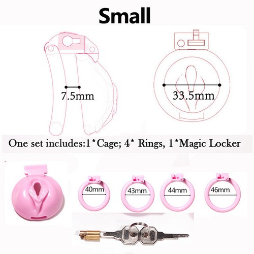 New Sissy Pussy Male Chastity Lock Trumpet Chastity Device Cb Chastity Cage - Picture 17 of 18