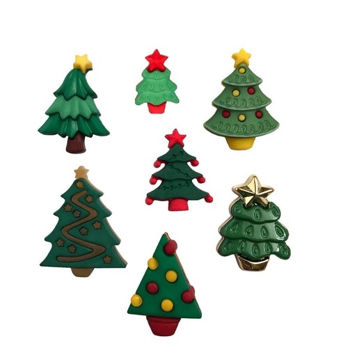 Árboles de Navidad 4821 - Botones en abundancia - Botones de Navidad - Coser artesanal chatarra - Imagen 1 de 2