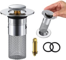 2X New Stainless Steel Floor Drain Filter Bounce Core Basin Stopper Hair Catcher