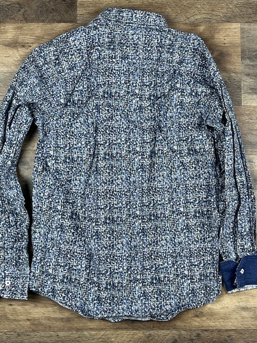 Sporthemd Herren Bugatchi Shaped Fit Print Größe Small luftblau - Bild 3 von 8