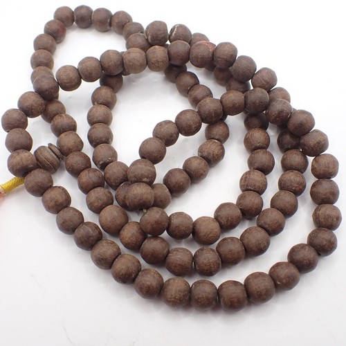 44" largo 12 mm 108 cuentas MADERA ORACIÓN MALA budista tailandés asiático monje meditación - Imagen 6 de 6